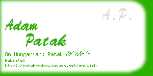 adam patak business card